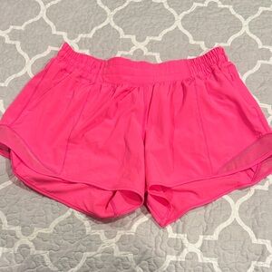 lululemon athletica Vivid Pink Hotty Hot Shorts